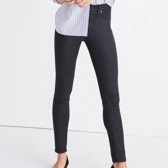 Madewell Denim - Madewell highrise skinny jean coated black